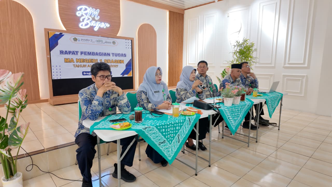 Rapat Pembagian Tugas Guru dan Pegawai, MAN 1 Sragen Perkuat Kolaborasi Demi Pendidikan Berkualitas
